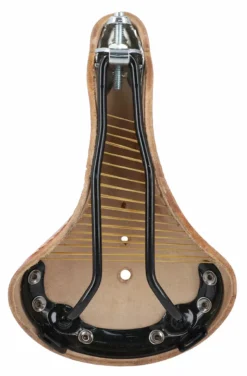 Bernard H Lederen Fietszadel - Honingbruin -Fietsonderdelen 2F3 20 42 hinten1 fahrradsattel leder