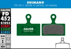 GALFER Pro Remblok - Shimano XTR 2011 BR-M985, Deore XT BR-M785, SLX M666