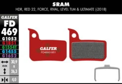 GALFER Geavanceerd Remblok - SRAM HDR, Red 22, Force, Rival, Level Ultimate, TLM