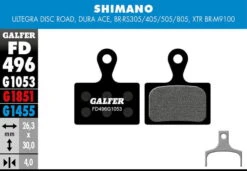 GALFER Pro Remblokken Voor Shimano Ultegra - Zwart