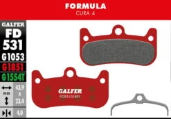 GALFER Advanced Remblokken Voor Formula Cura 4 - Rood