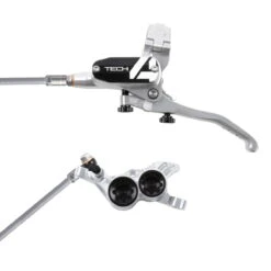 HOPE Tech 4 V4 Schijfrem Stalen Gevlochten Lijn - Zilver / Zwart