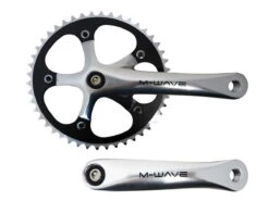 M-Wave Single Speed Crankset Zilver -Fietsonderdelen PIC ZOOM 54 140