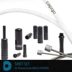 CAPGO Schakelkabelsets BL Shimano/Sram ROAD & ATB/MTB - Wit