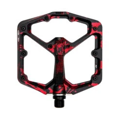 Crankbrothers Stamp 7 Groot Platformpedaal - Splatter Limited Edition Zwart/Rood