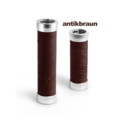 BROOKS Slanke Echt Lederen Stuurhandvaten Voor Twist Shifters - 100/130mm - Antiek